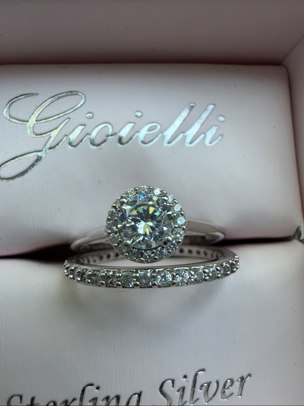 925 Sterling silver and clear cz rings.